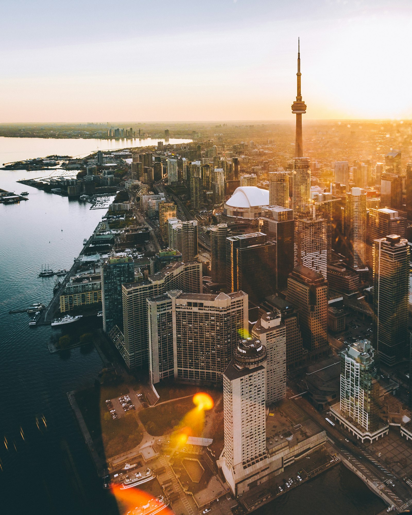 Toronto skyline across the harbour